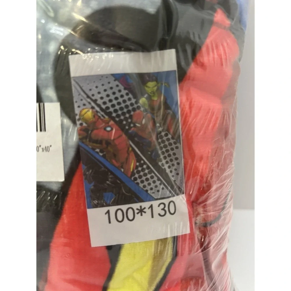 Marvel Avengers Spider-Man, Iron Man, and Gamora 50x40 Kids Plush Throw Blanket
